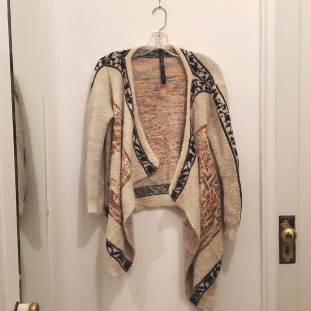 Colorful fuzzy cardigan